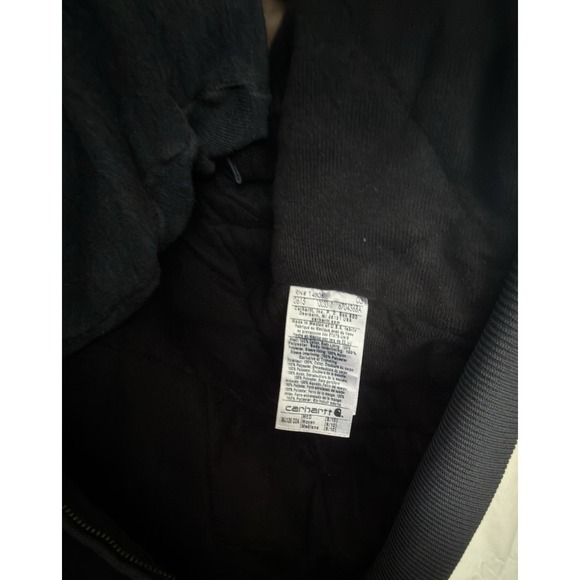 Women's Carhartt Hooded Active Jacket Coat Dark Blue WJ130 Sz Med RN# 14806 - Picture 7 of 8